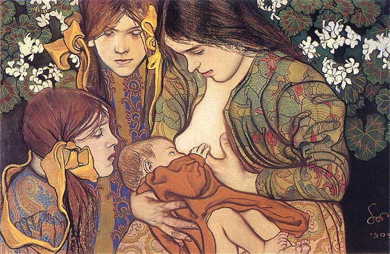 Stanislaw Wyspianski Motherhood, oil painting image